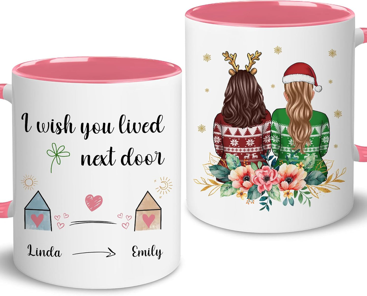 Personalized Friend Cup - Christmas, Birthday Best Friend, Bestie, Sister, BFF Mug - Friendship Gift For Women, Long Distance Gifts - Valentine Birthday Present For Her, Soul Sister