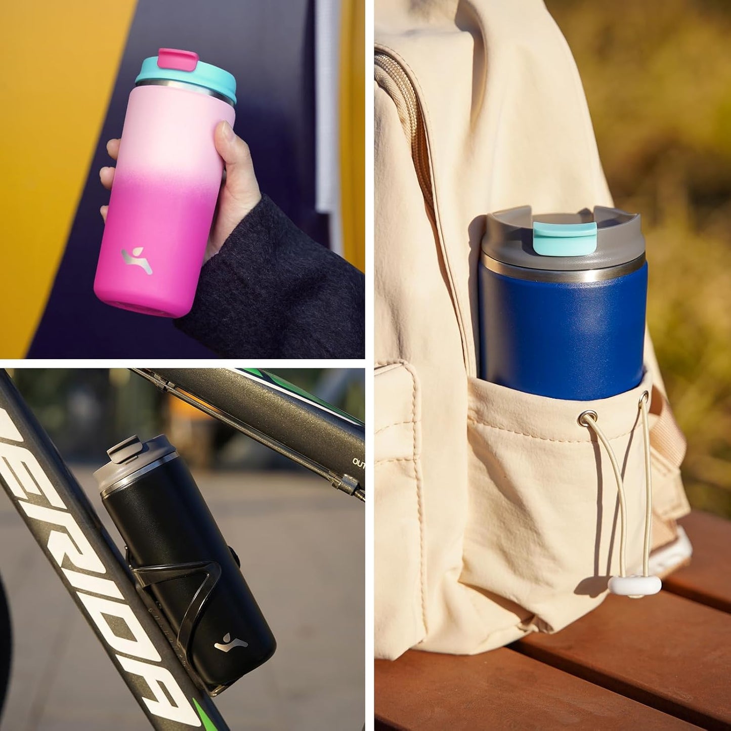 Tumbler with Lid, 12 oz Travel Coffee Mug Double Wall Vacuum Stainless Steel Thermal Metal Cup Insulated Water Bottle,Macaron Green