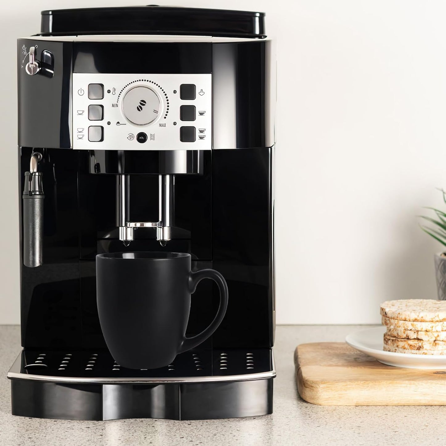 16 OZ Black Stoneware Mugs Set of 6, Large Ceramic Coffee Cups with Handle, Porcelain Mugs for Latte, Milk, Tea and Juice