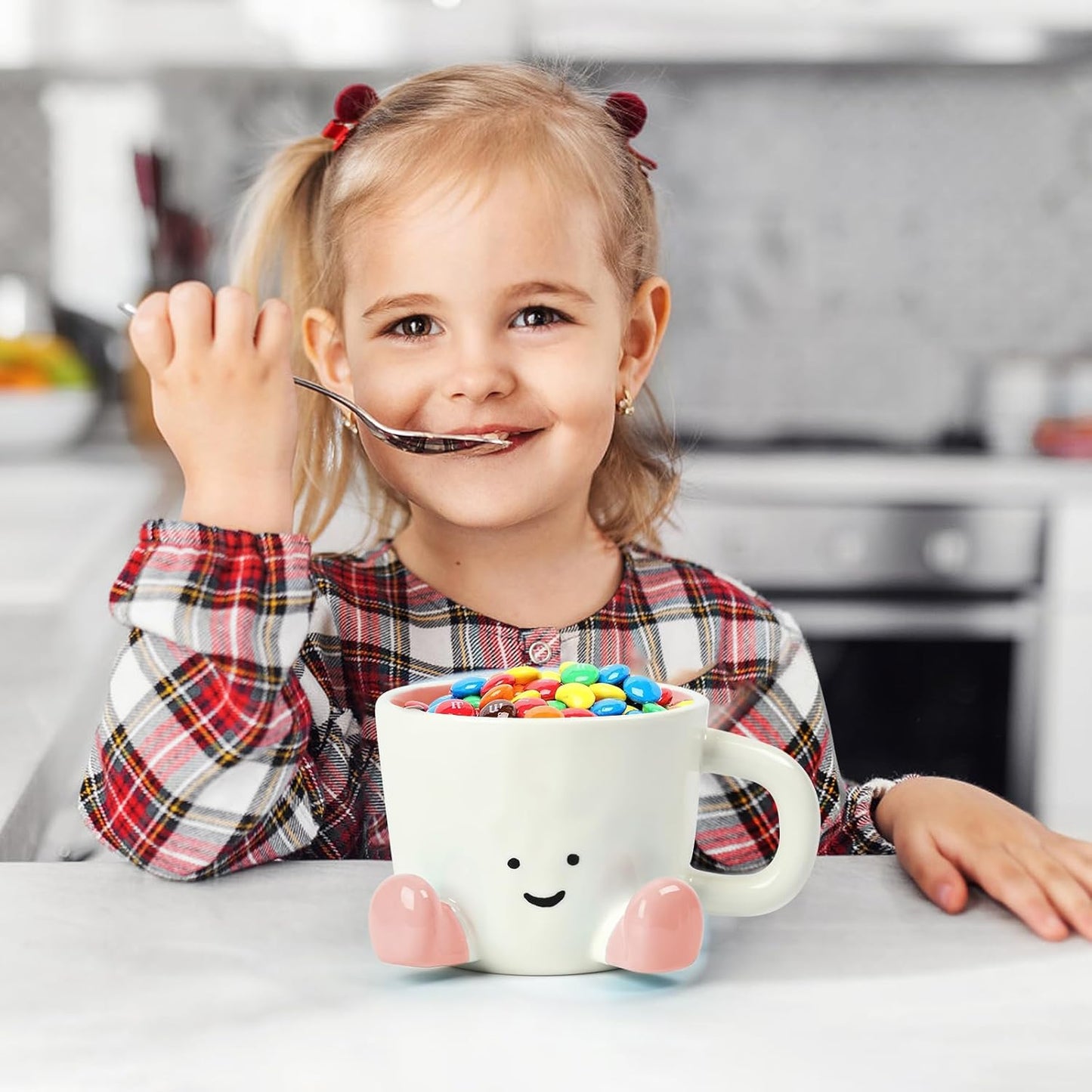 Coffee Mugs,Cute funny Mug For Women, 380ml Unique Ceramic Coffee Tea Cups, Office Mug Gift (pink)