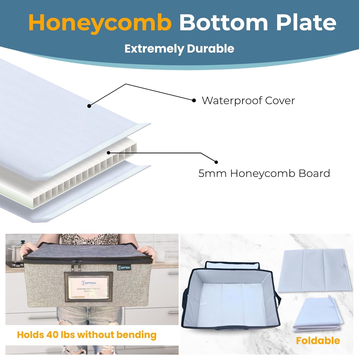 8oz 1/2 Pint Jelly Mason Jar Organizer, Sturdy Pantry Canning Jar Storage Containers, Holds 12 1/2 Pint Mason Jars, Foldable Canning Organizer, Stackable Home Storage Box w/Lid & Label holder