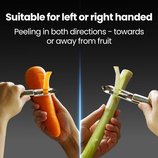 Vegetable Peeler, Ultra Sharp Potato Peeler, Best for Veggie & Fruit, Seamless One-Piece Design, Peel Both Ways - Left & Right-Hand Friendly, Dishwasher Safe, 5-Year Warranty