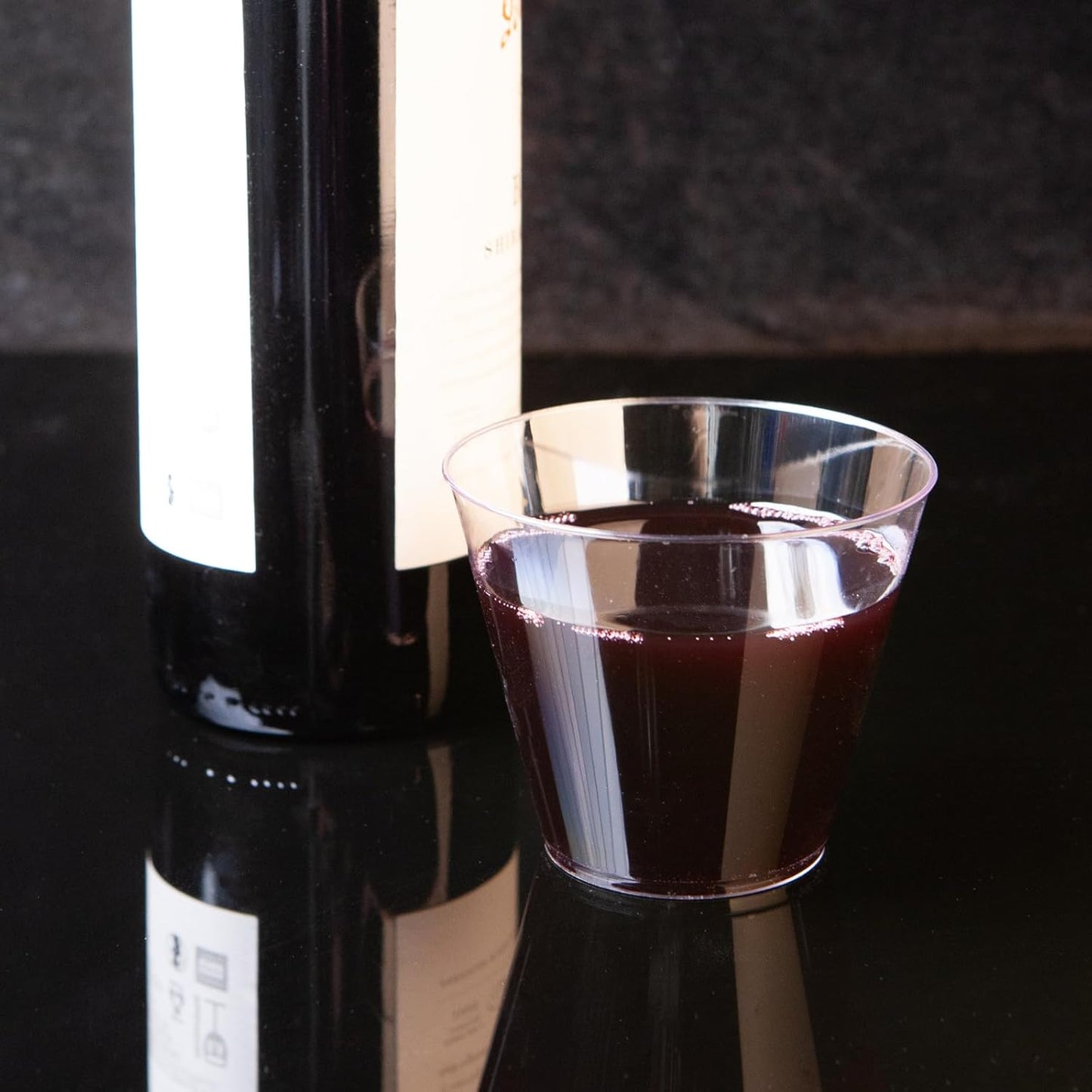 50Counts 9OZ. Clear Plastic Cups, Disposable Cups Classic 9 Ounce Squat Cups Party Tumblers Plastic Wine Glasses Disposable Party Wedding Events