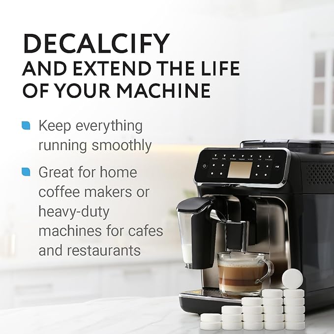 IMPRESA Descaling Tablets for Espresso Machine - Compatible with Breville, Jura & Miele Machines - 20 Pack & 4g Tablets - Remove Limescale & Mineral Build-Up