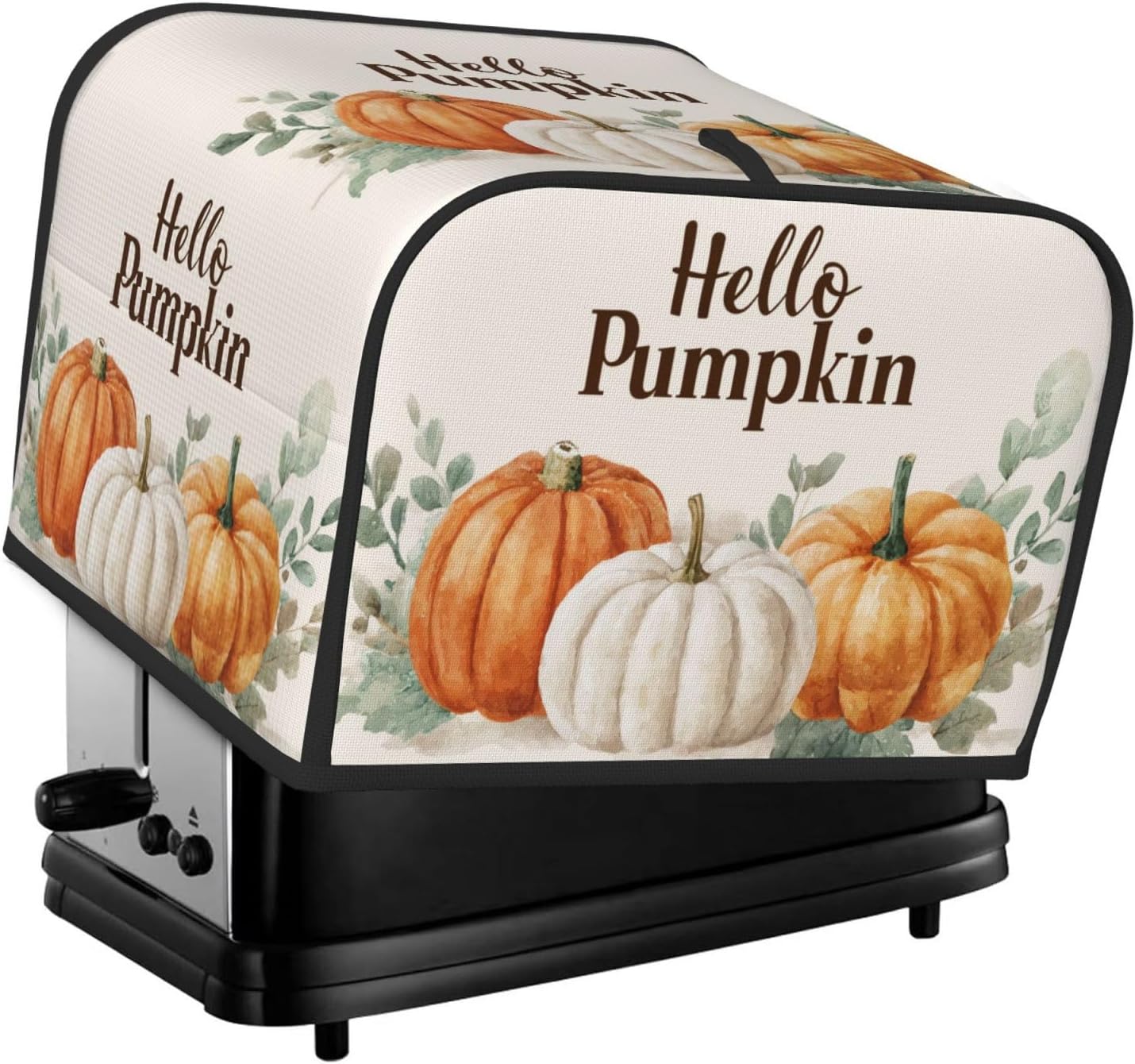 Toaster Cover 4 Slice Pumpkin Thanksgiving Fall Autumn Kitchen Small Appliance Covers with Pockets Dust and Fingerprint Protection