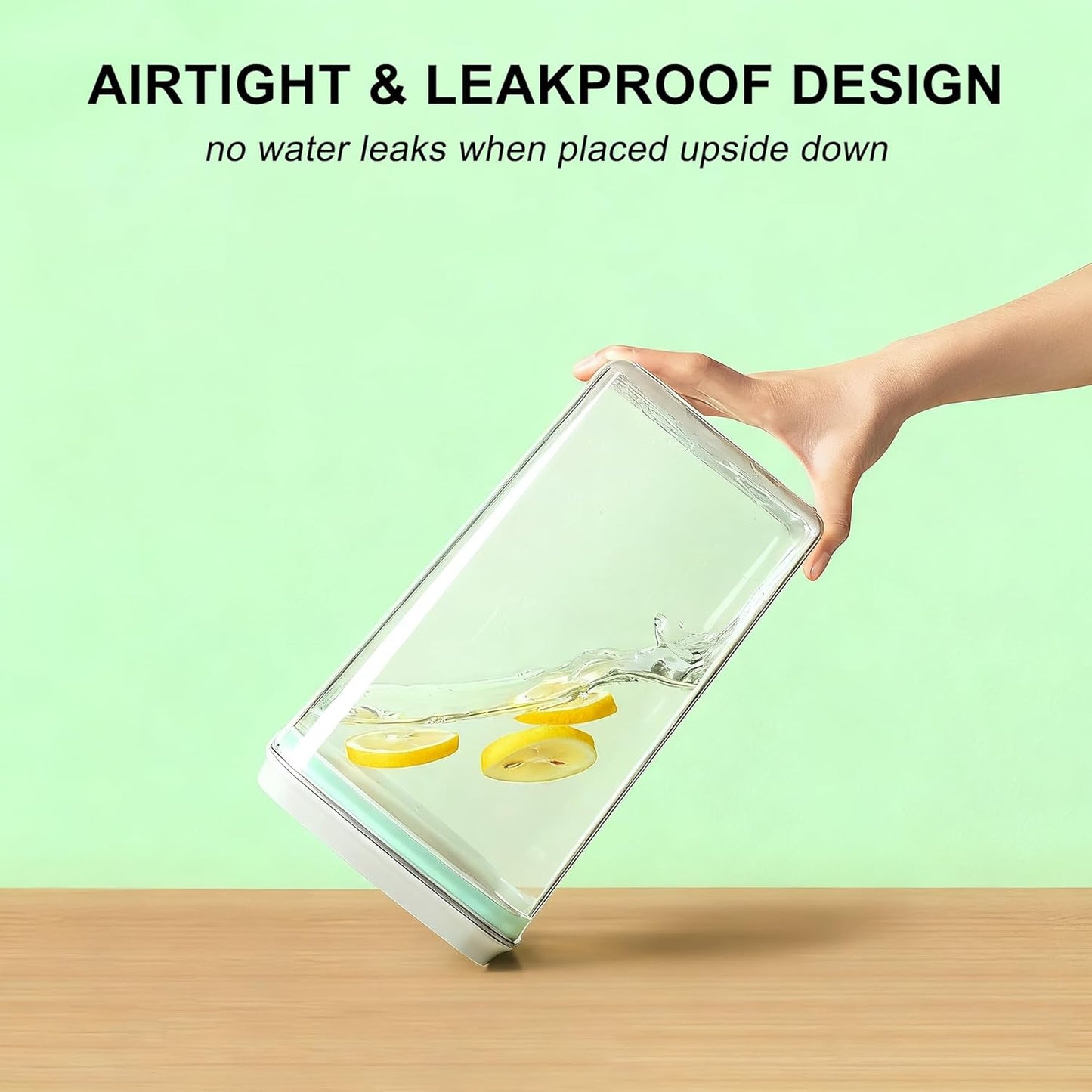 Pop Containers with Lids - Stackable Airtight Food Storage, Kitchen Pantry Storage Containers for Snacks Candy Salt Herbs Spices BPA-Free (4000ml / 4.2qt *4)