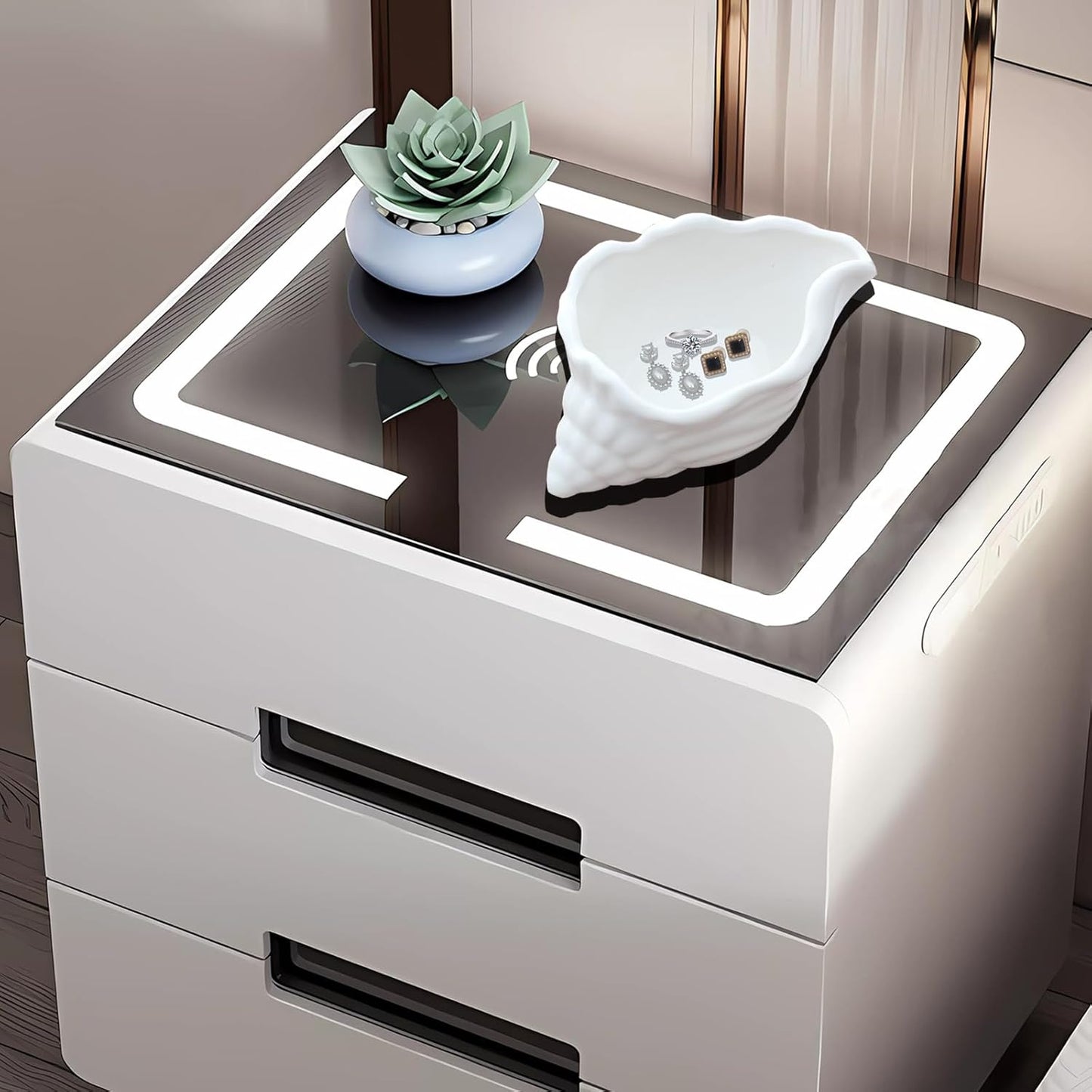 Ceramic Conch Shell Jewelry Tray - White Shell Jewelry Holder - Trinket Dish - Earring Ring Dish Holder - Key Bowl - Christmas Room - Ocean Coastal Decor