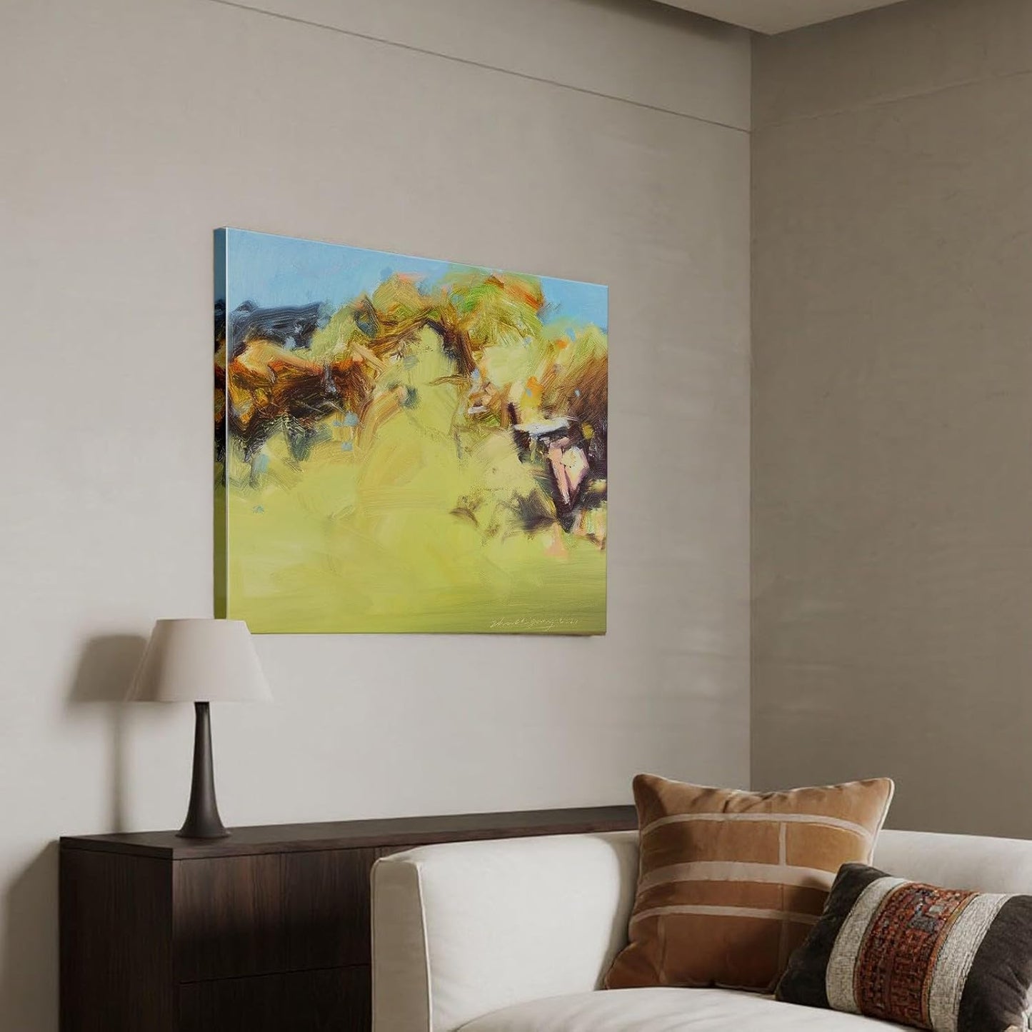 Gloliv Canvas Wall Art – Abstract Wall Decor Painting, Artist-Authorized Reproduction Canvas Prints, Modern Wall Art Decor for Living Room, Bedroom, or Office 23"x20"