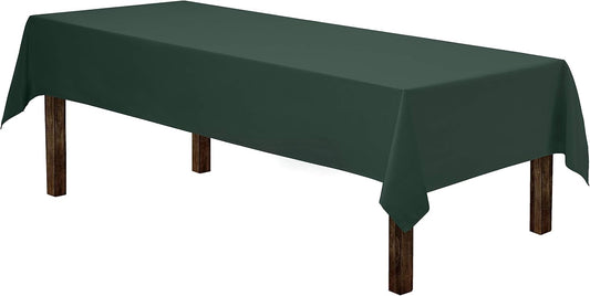 Gee Di Moda Rectangle Tablecloth - 60 x 102 Inch Hunter Green Table Cloth for 6 Foot Rectangle Table - Heavy Duty Washable Fabric - for 6 Ft Buffet Table, Holiday Party, Dinner, Wedding & Baby Shower
