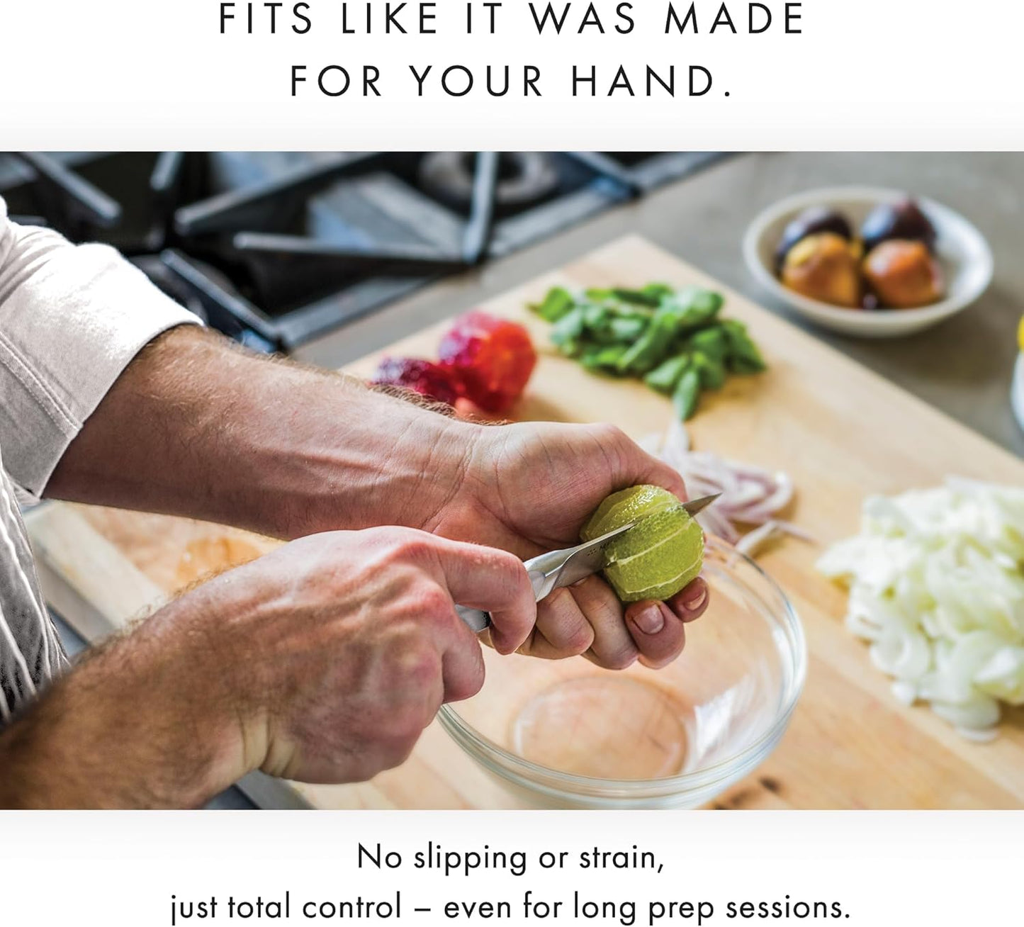 Misen 3.5" Paring Knife – Precision Kitchen Knife - High-Carbon Stainless Steel Blade – Ergonomic Handle for Peeling, Trimming, and Slicing – Lightweight, Versatile Tool for All Culinary Tasks - White