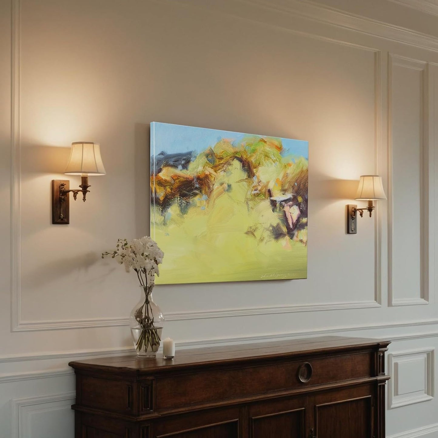 Gloliv Canvas Wall Art – Abstract Wall Decor Painting, Artist-Authorized Reproduction Canvas Prints, Modern Wall Art Decor for Living Room, Bedroom, or Office 23"x20"