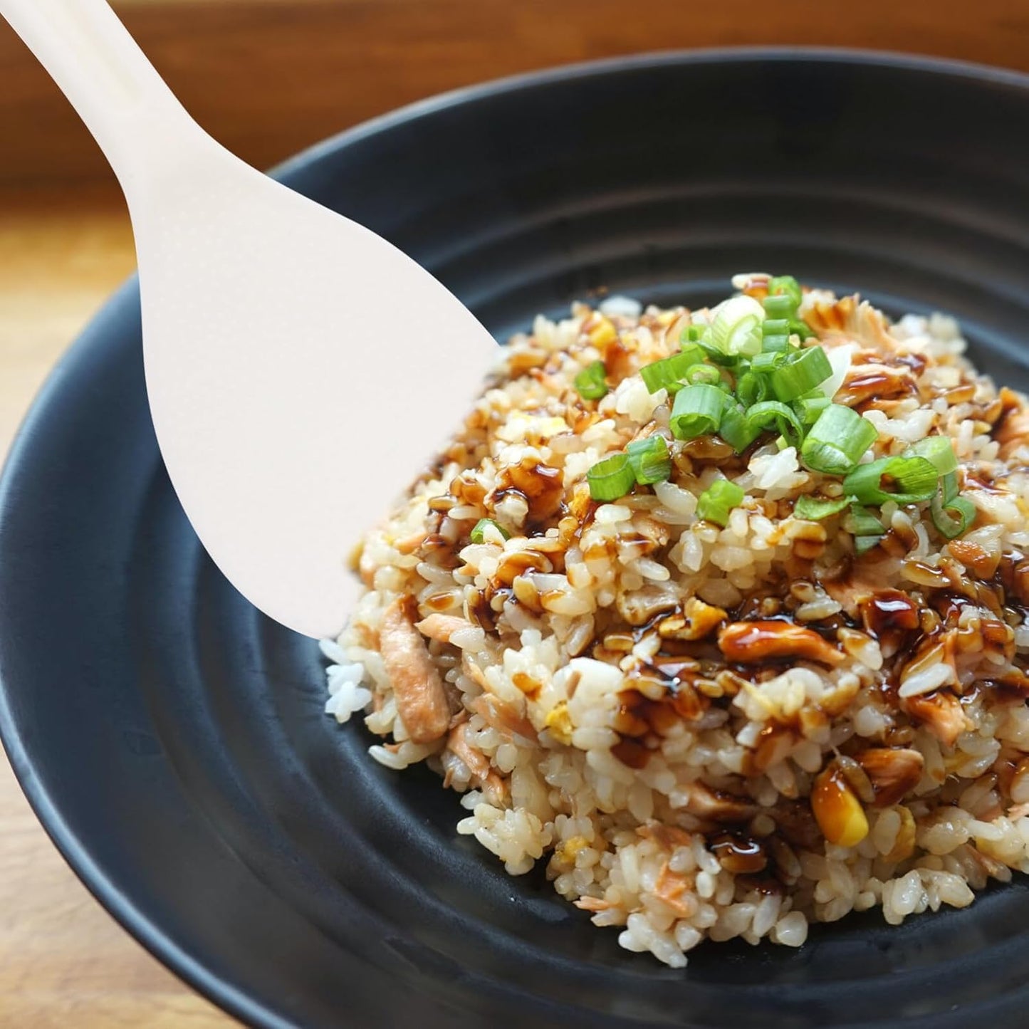 Zerodeko Thickened Rice Cooker Spatula Silicone Strainer Spoon Non-Stick Rice Paddle for Easy Serving and Cooking