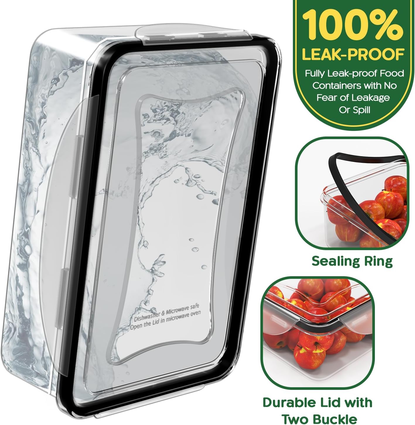 44 Pcs Food Storage Containers with Lids Airtight- 22 Stackable Boxes-22 Lids) Plastic Meal Prep Container for Pantry Kitchen Organization, Microwave, Dishwasher, Freezer Safe -100% Leak Proof