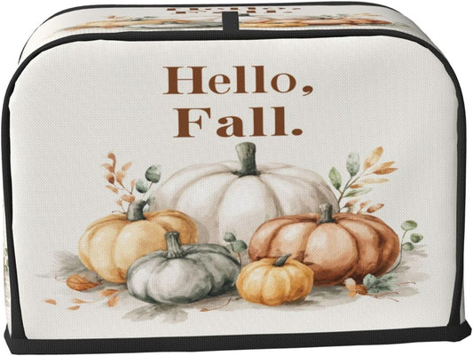 Toaster Cover 2 Slice Watercolor Pumpkin Fall Thanksgiving Kitchen Small Appliance Covers with Pockets Dust and Fingerprint Protection