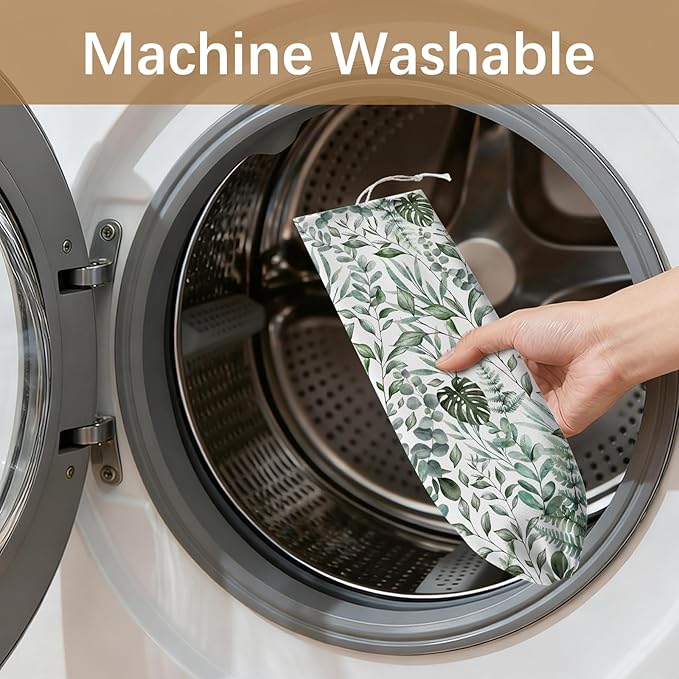 Plant Plastic Bag Holder, Wall Mount Organizer for Reusable Canvas Grocery Bags, Plants Hanging Plastic Bag Dispenser, Green Leaves Shopping Bags Storage Dispenser Decorative Home Kitchen Pantry Decor