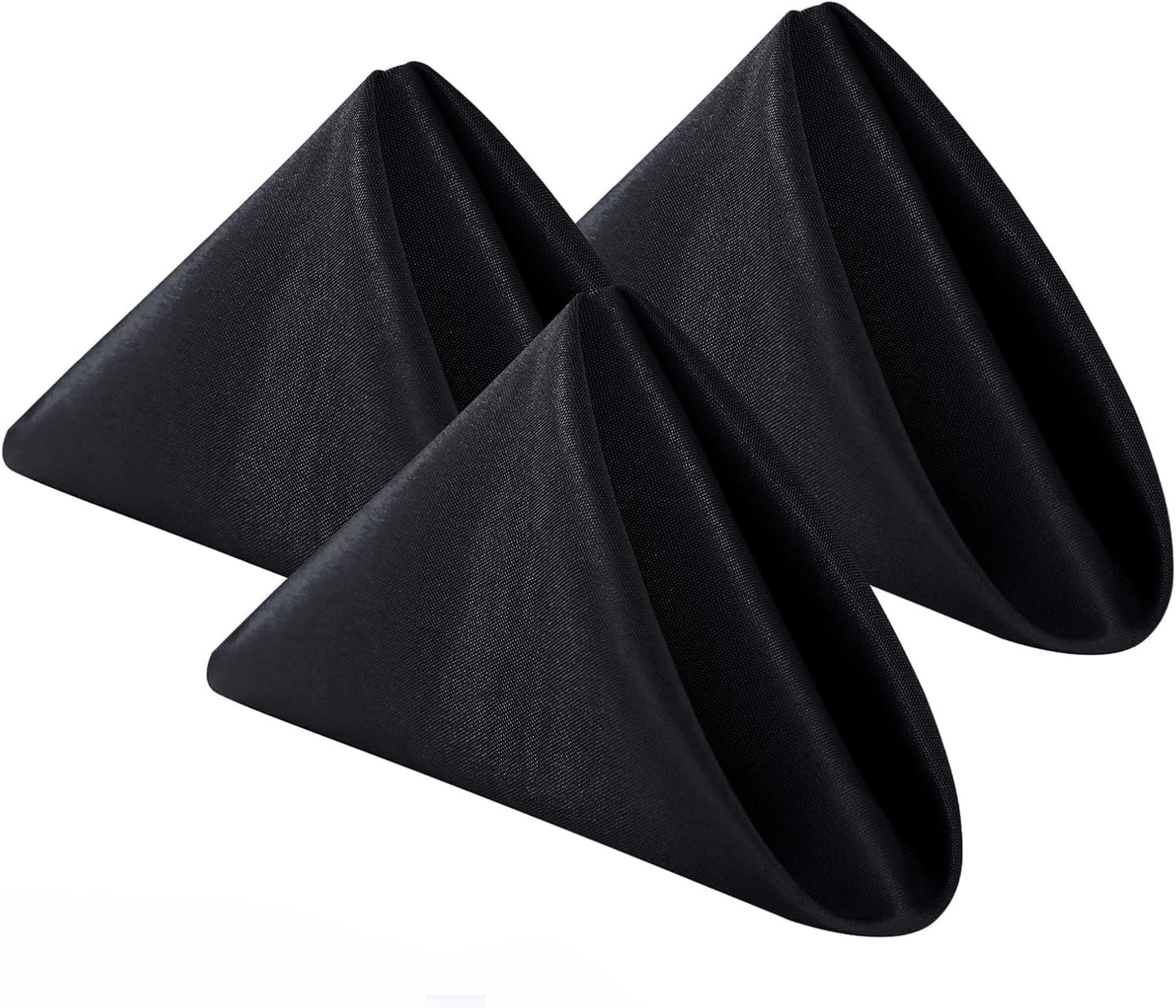 Bailarina Cloth Napkins Set of 40,17x17 inches Dinner Napkins Cloth Washable,Polyester Square Table Cloth Napkin Bulk with Hemmed Edges Ideal for Banquets, Parties and Weddings-Black