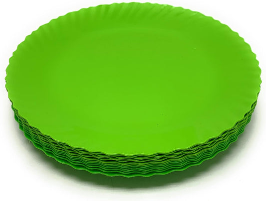 Mintra Home Curly Collection (9.75in Plate - 12pk, Green)