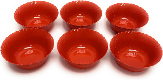 Mintra Home Curly Collection (5in Bowl 6pk, Red)