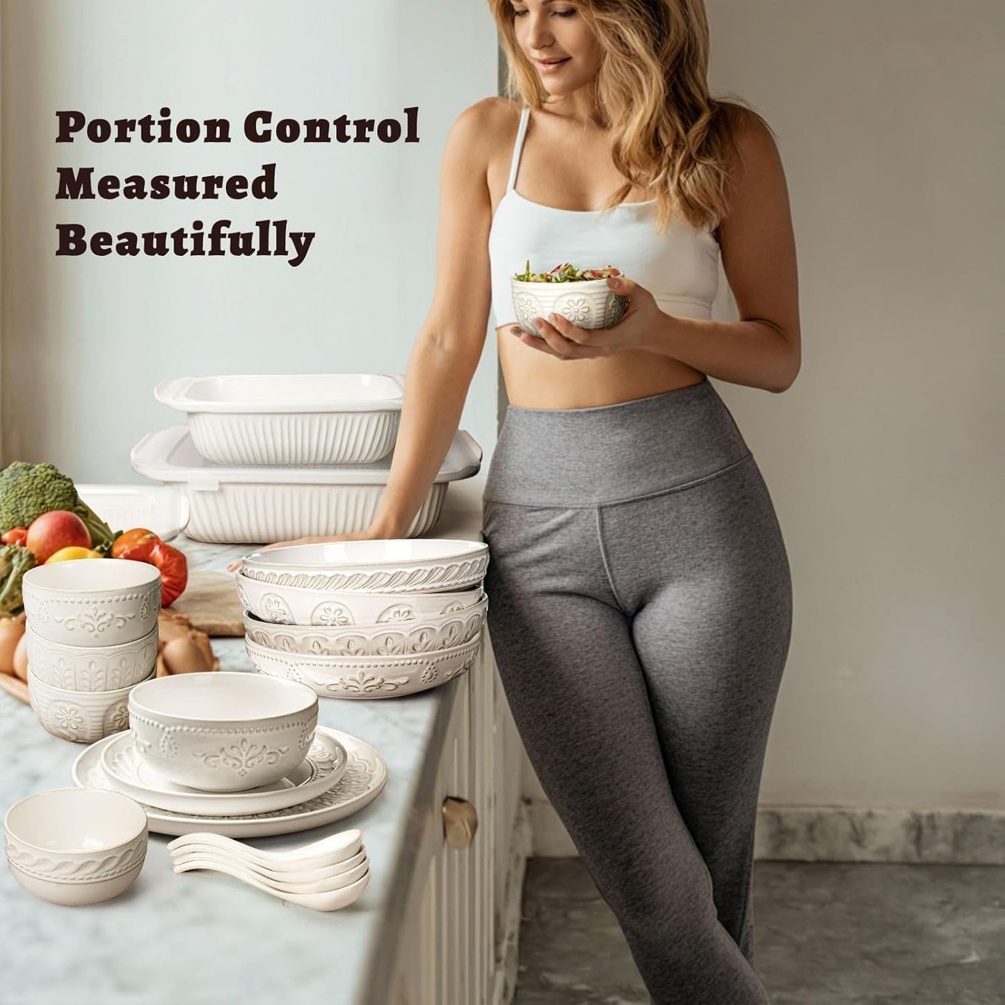 Artena Small Bowls Set of 4, 12 oz Ceramic Embossment Dessert Bowls, white Bowl for Kitchen, Ice Cream, Side Dishes, Rice, Cereal, Fruit, 4.5 Inch, Microwave & Dishwasher Safe, Pinwheel Flower