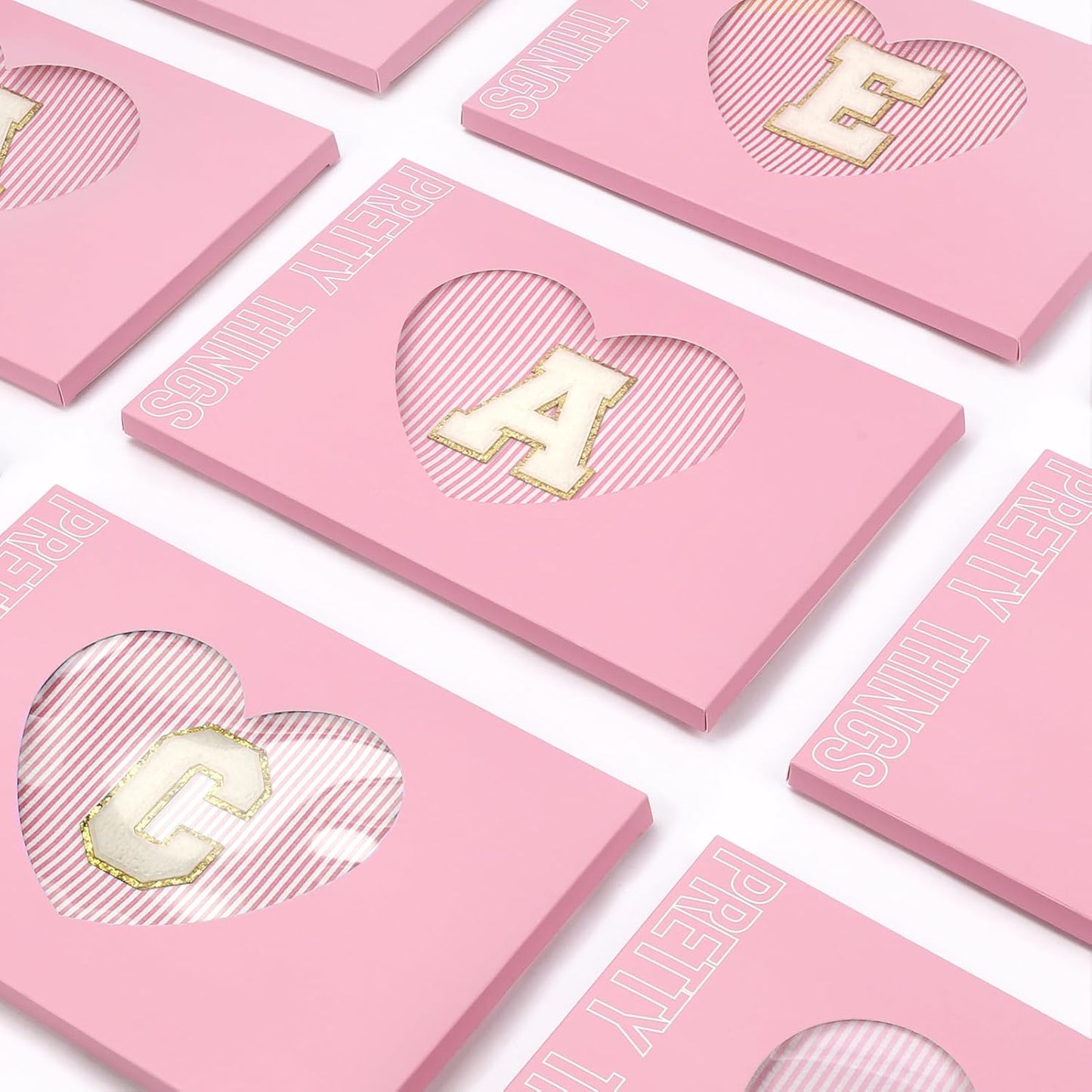 2 PCS Initial Makeup Bags for Women: Cosmetic Bag for Travel Toiletry - Birthday Gifts for 11 12 13 14 15 16 17 18 Years Old Girl Graduation Teacher Gift- Teen Girl Gifts Trendy Stuff - Pink A