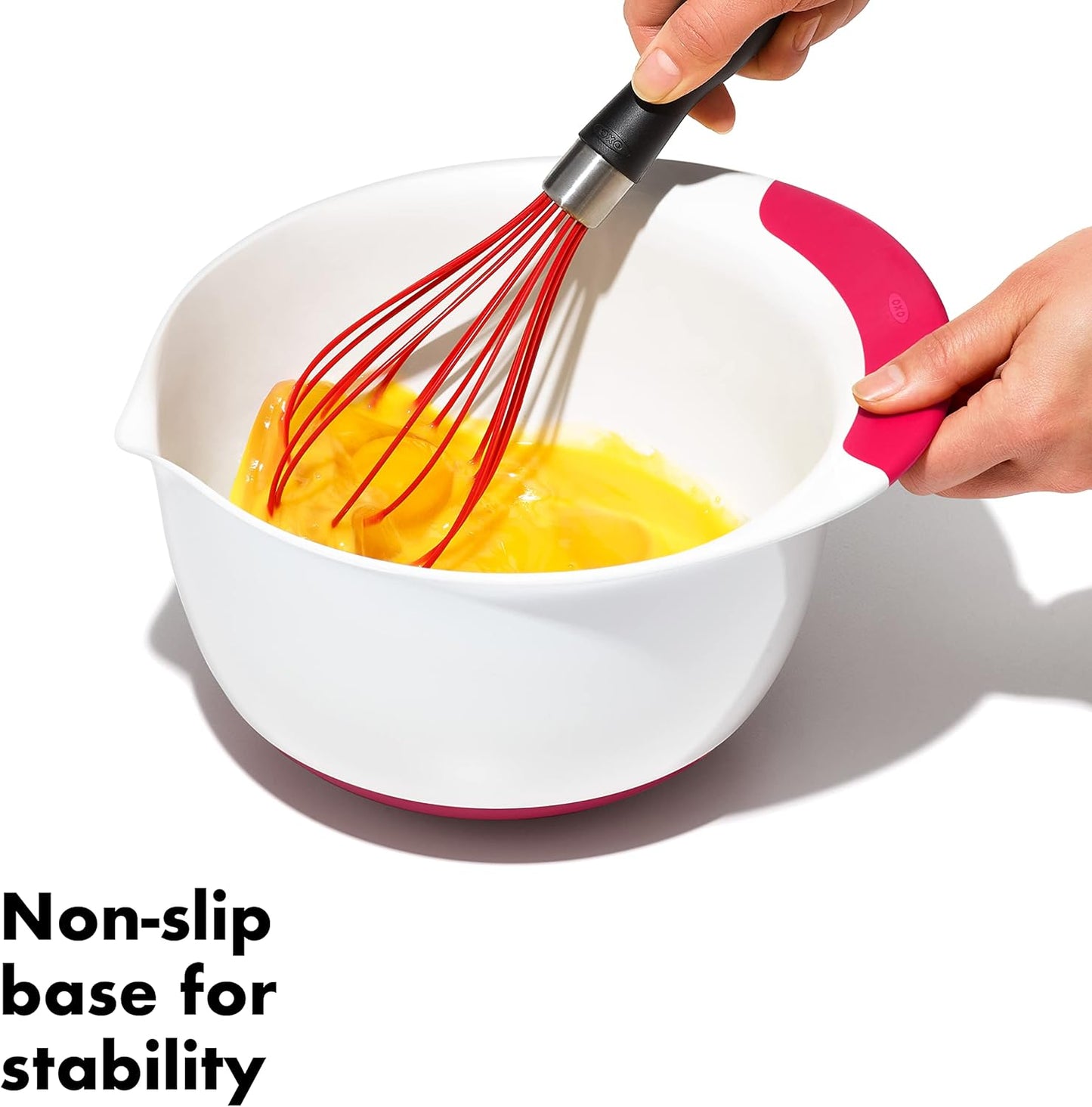 OXO,plastic Good Grips 3-Piece Mixing Bowl Set – Blueberry, Jam & Seltzer Handles,4.7 LITERS, Large