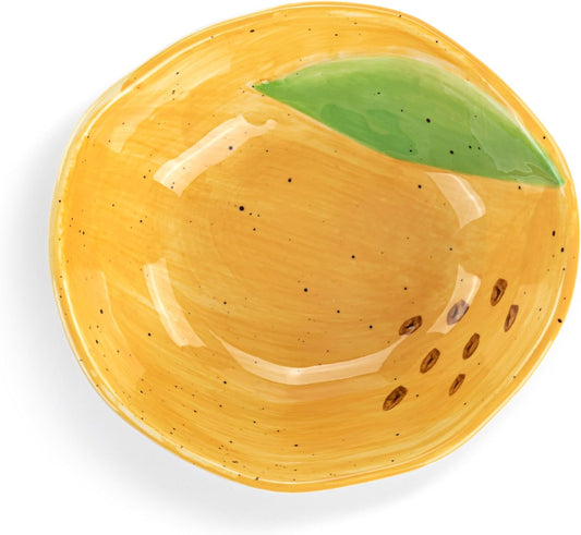 DEMDACO Mini Fruit Inspired Snack Candy Serveware Bowl From Design Serving Collection 2 x 5 Inch Ceramic Stoneware Orange