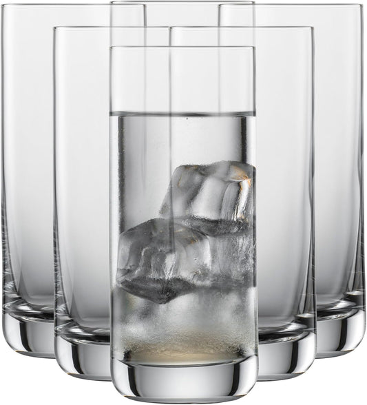 SCHOTT ZWIESEL Convention Longdrink Glass(Set of 6), Iced Beverage Glasses for Cocktails, Dishwasher-Safe Machine-Made Tritan Crystal Glasses, Made in Germany (12.5 Ounce)
