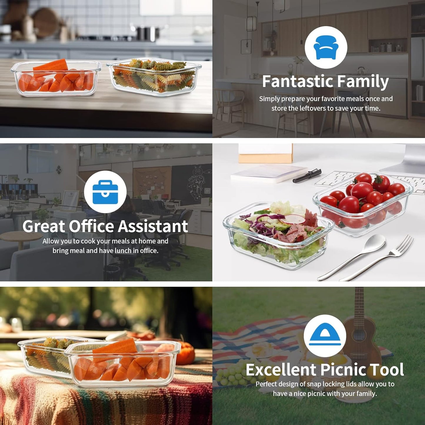 Small Glass Food Storage Containers 12 Pack-12oz Glass Containers with Lids for Meal Prep, Food Storage, Freezer to Microwave Safe, Air-Tight, Leak-Proof, Pink Set