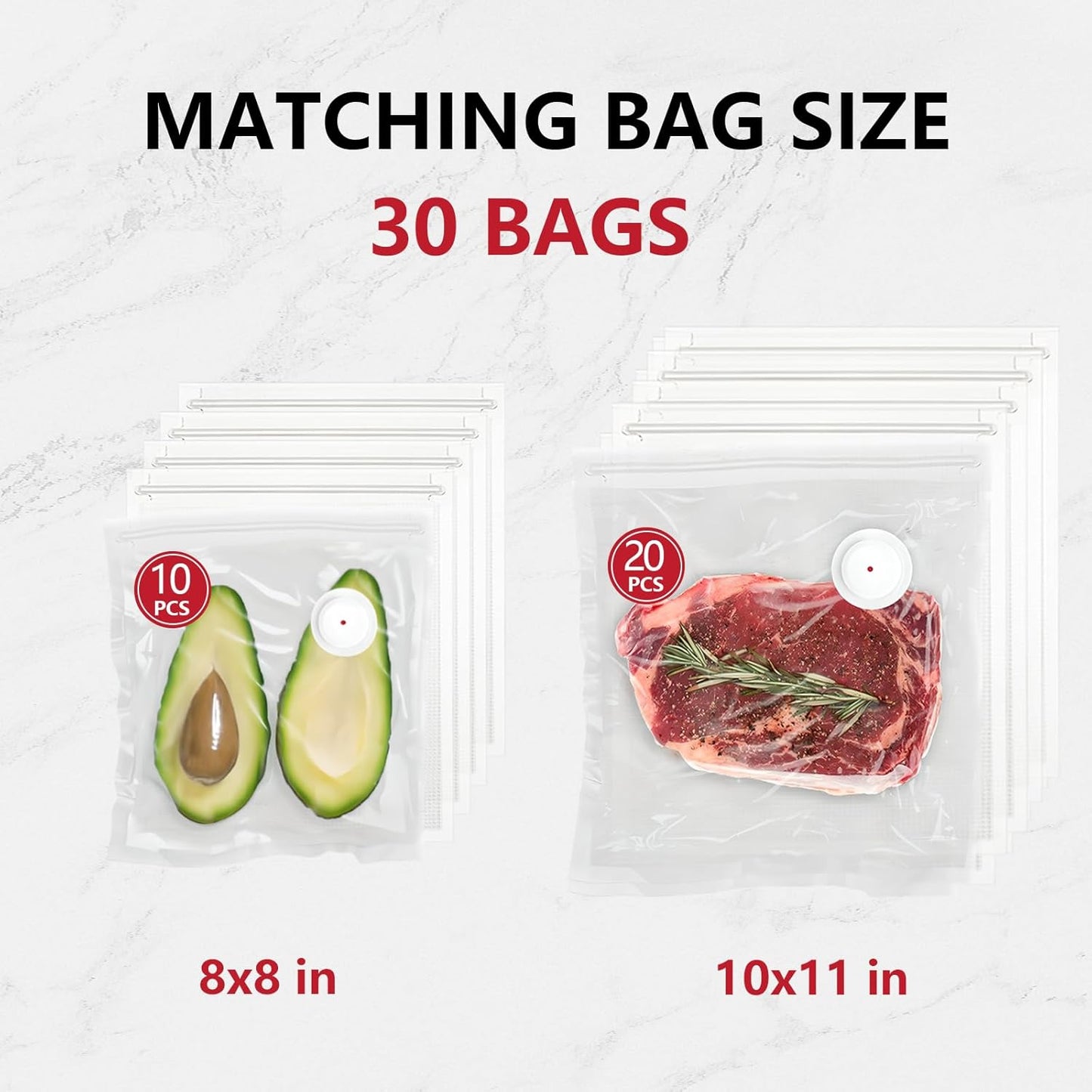 Vacuum Sealer, Vacuum Sealer for Food Compact Handheld Vac Seal Machine, Seal Meal Saver Portable Food Sealer (Vacuum Sealer Machine + 3 Food Storage Containers + 30 Reusable Bags)