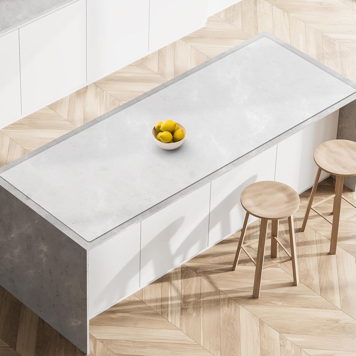 Ultibe Silicone Mats for Kitchen Counter, 78.7''x23.6''(200cmx60cm) Largest Heat Resistant Counter Mat Kitchen Island Waterproof Thicken Non-Slip Countertop Protector Mat, Semitransparent