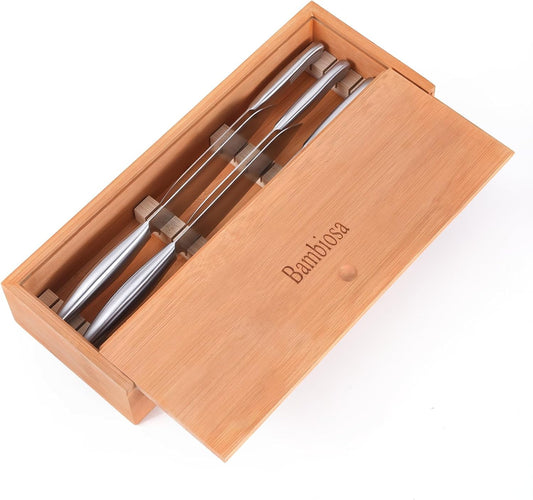 Kitchen Drawer Knife Organizer, Kid Safe Combination Lock Knife Drawer Organizer, Double Layer Bamboo Board, Includes Bamboo Tongs and Cleaning Cloth (Knives Not Included)