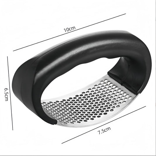 Kitchen Premium Garlic Press Set - Rust Proof & Dishwasher Safe Professional Garlic Mincer Tool - Easy-Squeeze, Easy-Clean with Soft, Ergonomic Handle - Silicone Garlic Peeler(black)