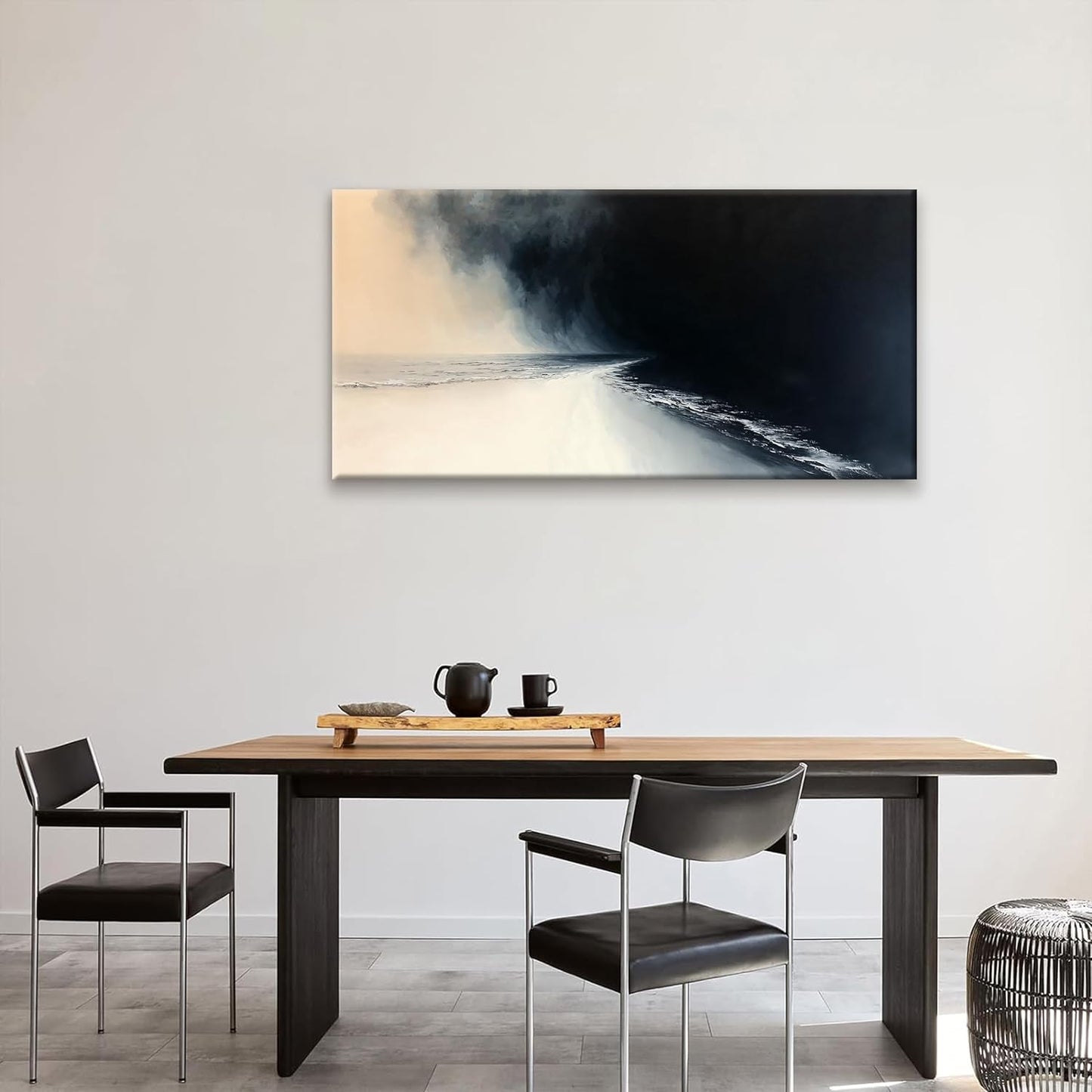 Tsomzxng Abstract Wall Art For Living Room Black And White Wall Art Print Modern Canvas Art Wall Decor Painting Print Abstract Art Pictures For Bedroom Apartment Office Ready To Hang 24" X 48"