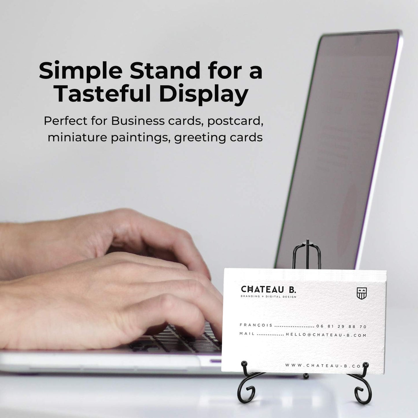 TR-LIFE Plate Stands for Display - 4 Inch Plate Holder Display Stand + Metal Easel Stand for Picture Frame, Decorative Plates, Book, Photo, Collectibles (2 Pack)