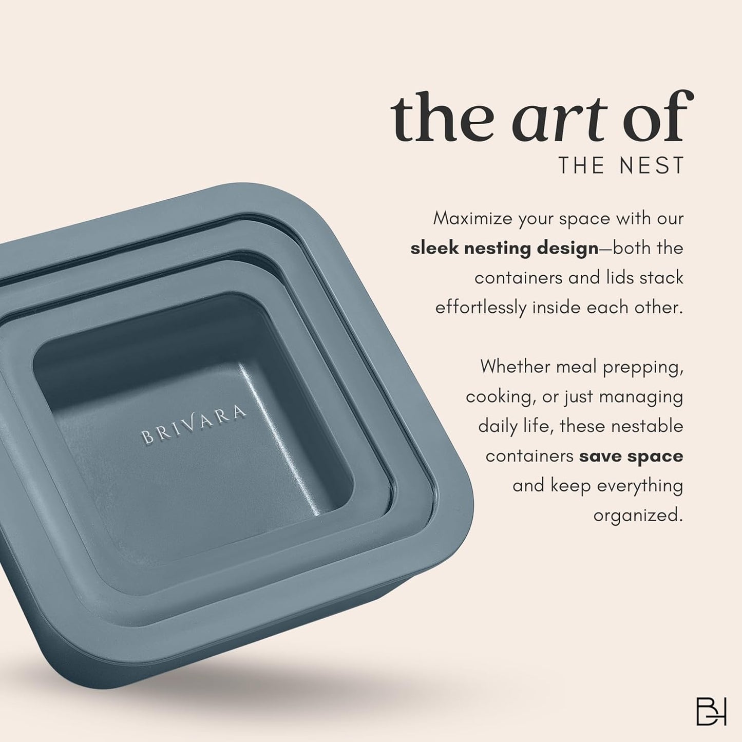 Ceramic Coated Glass Food Storage Containers | No PTFE, PFOA, PFAS, and BPA | Reusable Non Toxic Meal Prep Containers with Glass Lids | Easy To Store | 10 Piece Set [Dusk]