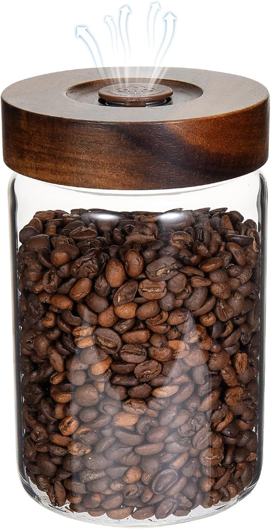 Glass Spice Jars Seasoning Containers Small Glass Jars with Lids Airtight Food Storage Canister for Kitchen Pantry Sugar Tea Coffee Bean Nuts Cookies Herbs Salt (30oz(900ml)*1 pack)