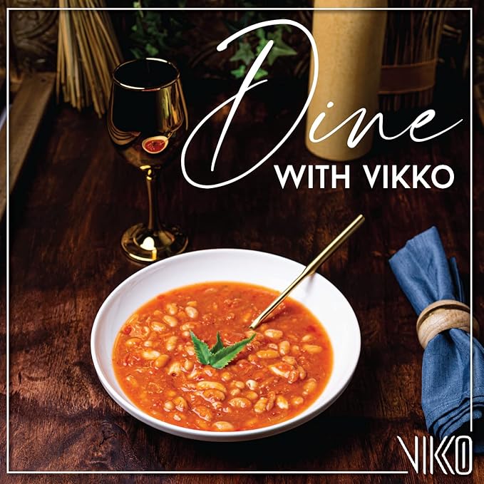 Vikko Pasta Bowls, 8.5 Inch Salad Bowls, White Soup Bowls, Fine Bone China Pasta Bowls, Set of 6, Microwave and Dishwasher Safe