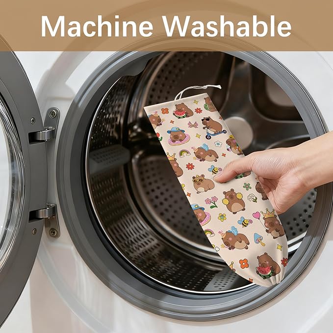 Capybara Plastic Bag Holder Dispenser, Plastic Grocery Bag Organizer & Wall Mount Paper Trash Bag Saver Storage for Kitchen Home Pantry Decor, Cute Animal Decor