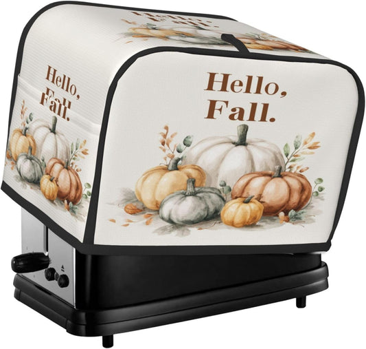 Toaster Cover 2 Slice Watercolor Pumpkin Fall Thanksgiving Kitchen Small Appliance Covers with Pockets Dust and Fingerprint Protection