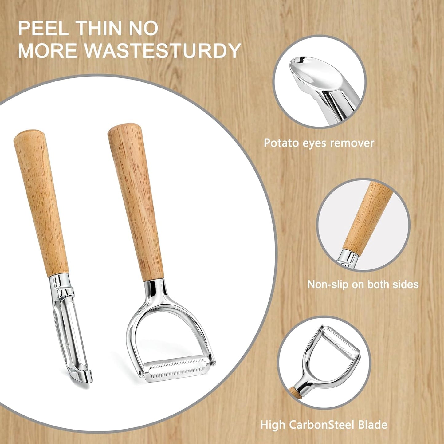 Potato Peelers Set Stainless Steel Peeler,Y-Shaped and I-Shaped Peelers,Carrot Fruit Vegetable Peelers for Home kitchen