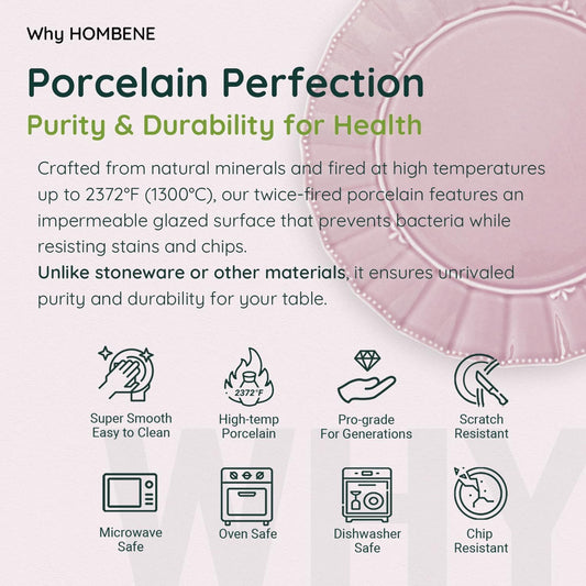 Ceramic Soup Serving Bowls for Kitchen, 6.4 Inch, Set of 4, Cereal Bowl Porcelain, Oven & Microwave Safe, Red