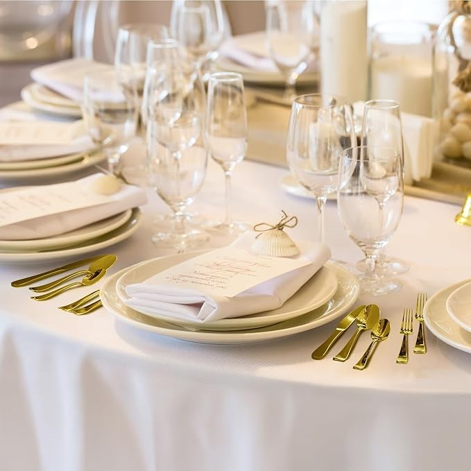 Silverware Set for 6, 30 Pieces Heavy Duty Stainless Steel Flatware Set, Mirror Polished Cutlery Utensil Set, Dinner Fork Knife Spoon Eating Tableware Set for Home, Dishwasher Safe, Gold