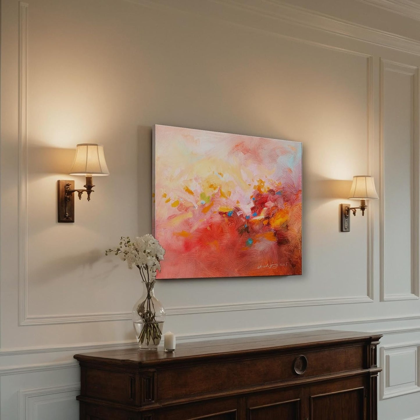 Gloliv Canvas Wall Art – Abstract Wall Decor Painting, Artist-Authorized Reproduction Canvas Prints, Modern Wall Art Decor for Living Room, Bedroom, or Office 32"x24"