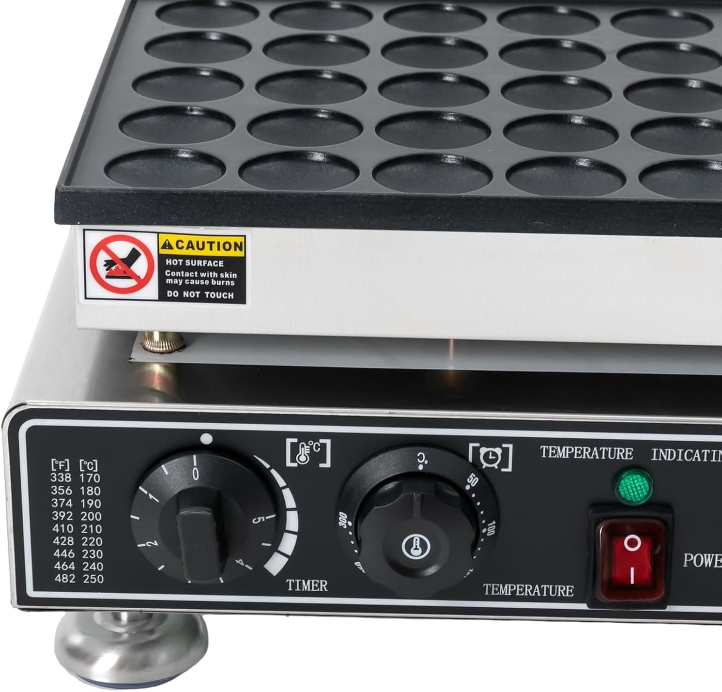 110V Maker Waffle Baker, 50PCS Electric Commercial Pancake Maker 1800W Commercial Nonstick Waffle Maker Machine Adjustable Temperature 122-572℉ with Timer for Home and Restaurants