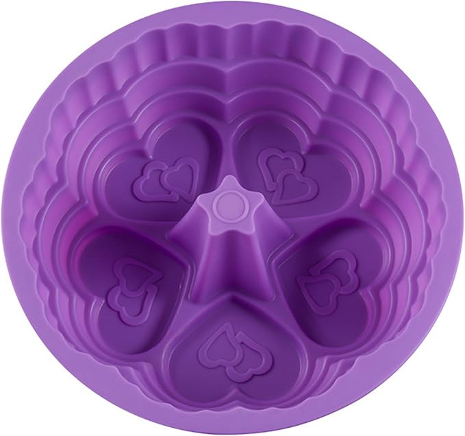 FantasyDay 9.5'' Love Heart Cake Mold Silicone Baking Molds Party Cake Bakeware for Your Birthday Dessert, Cake, Bread, Tart, Pie, Flan and More #5