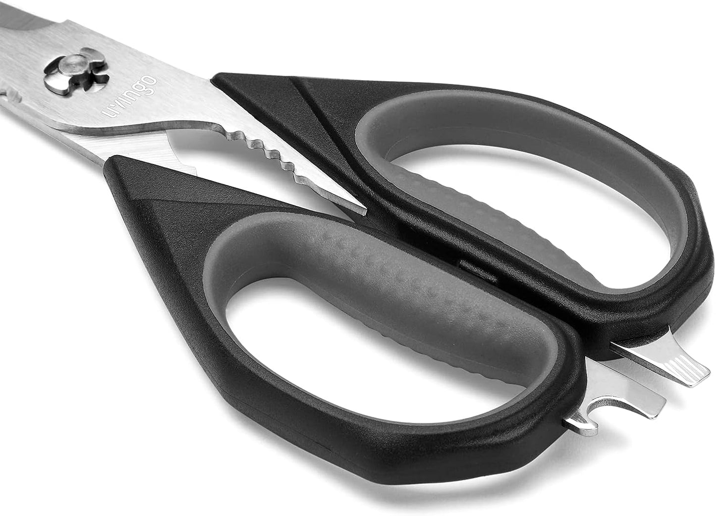 LIVINGO Kitchen Scissors, 2 Pack 9.25" Utility All Purpose Poultry Shears Heavy Duty Dishwasher Safe, Come Apart Sharp Stainless Steel Cooking Food Scissors for Cutting Meat, Chicken, Vegetable, Fish