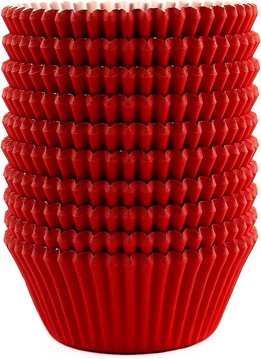 Eoonfirst Standard Size Baking Cups New Year Party Cupcake Liners 200 Pcs (Red)