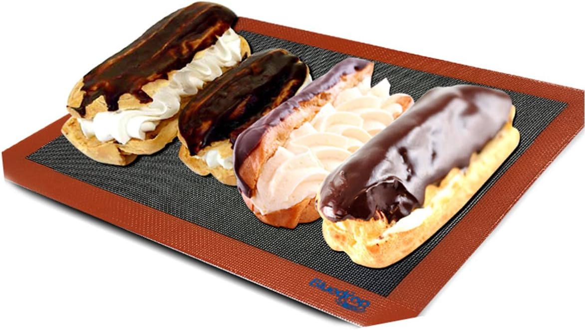 Bluedrop Bread Baking Mat Open Mesh Oven Liner Steaming Mesh Eclair Baking Sheets Perforated Silicone For Half Sheet Size 11-5/8 x 16-1/2 Inch