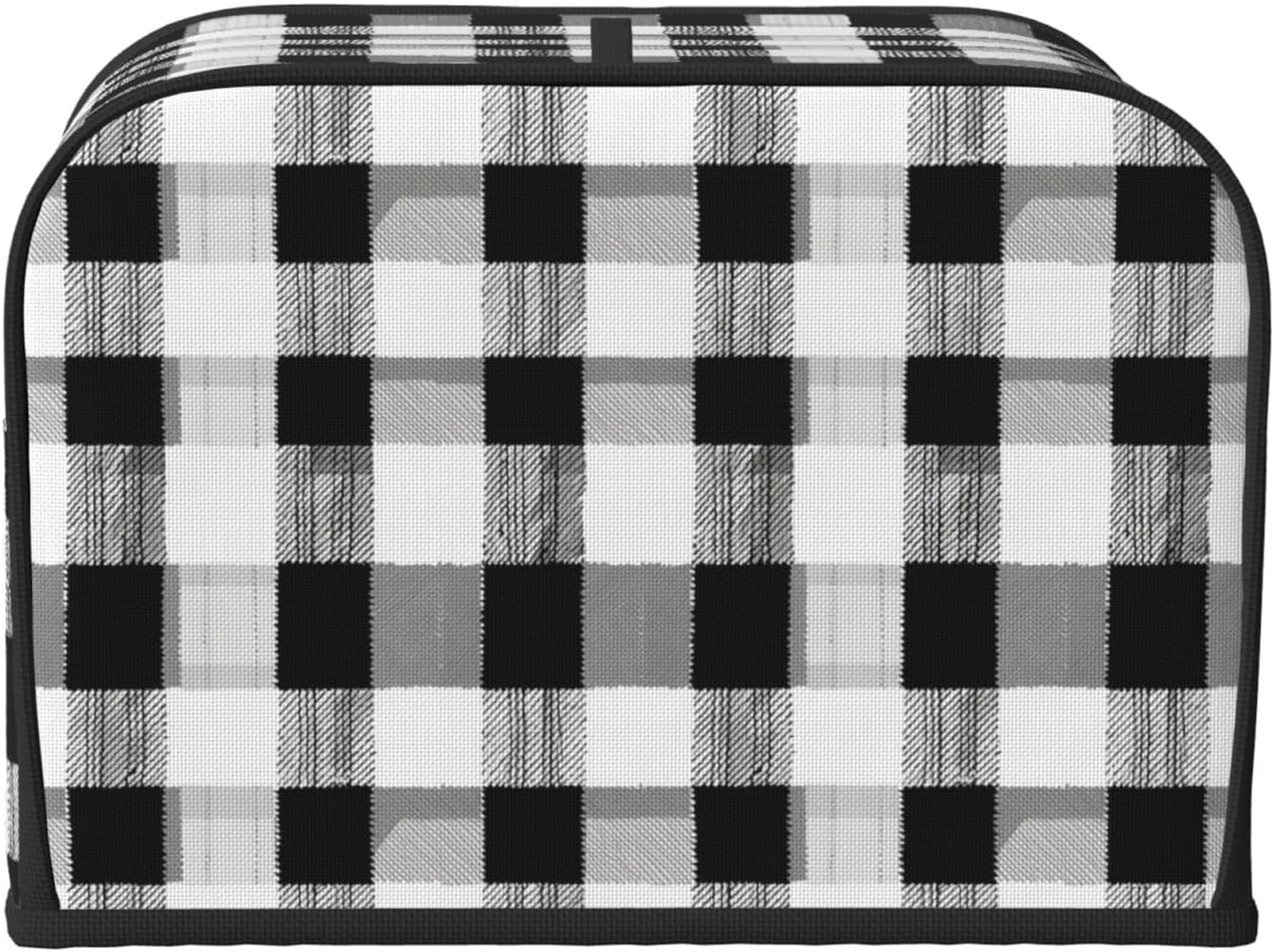 Toaster Cover 4 Slice Black White Plaid Kitchen Small Appliance Covers with Pockets Dust and Fingerprint Protection