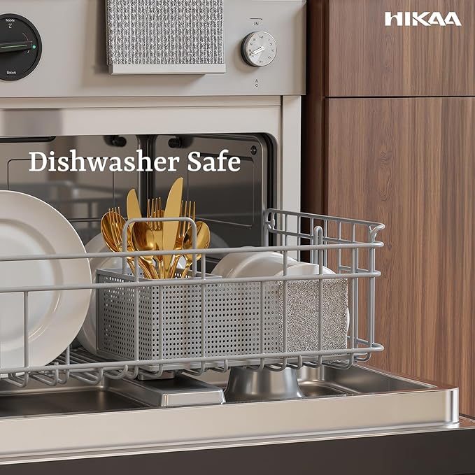 HIKAA Forged Silverware Set Stainless Steel Flatware Set,Service for 4,Matte Satin Polished Cutlery Set,Dishwasher Safe (Gold, 40PCS)